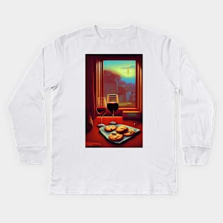 Wine With My Cookies Kids Long Sleeve T-Shirt